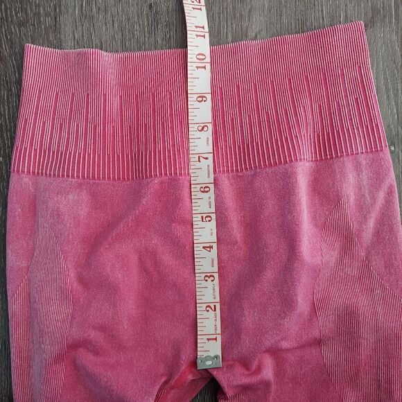 Mono B. High Waist Perforated Pink Leggings S - Picture 8 of 9